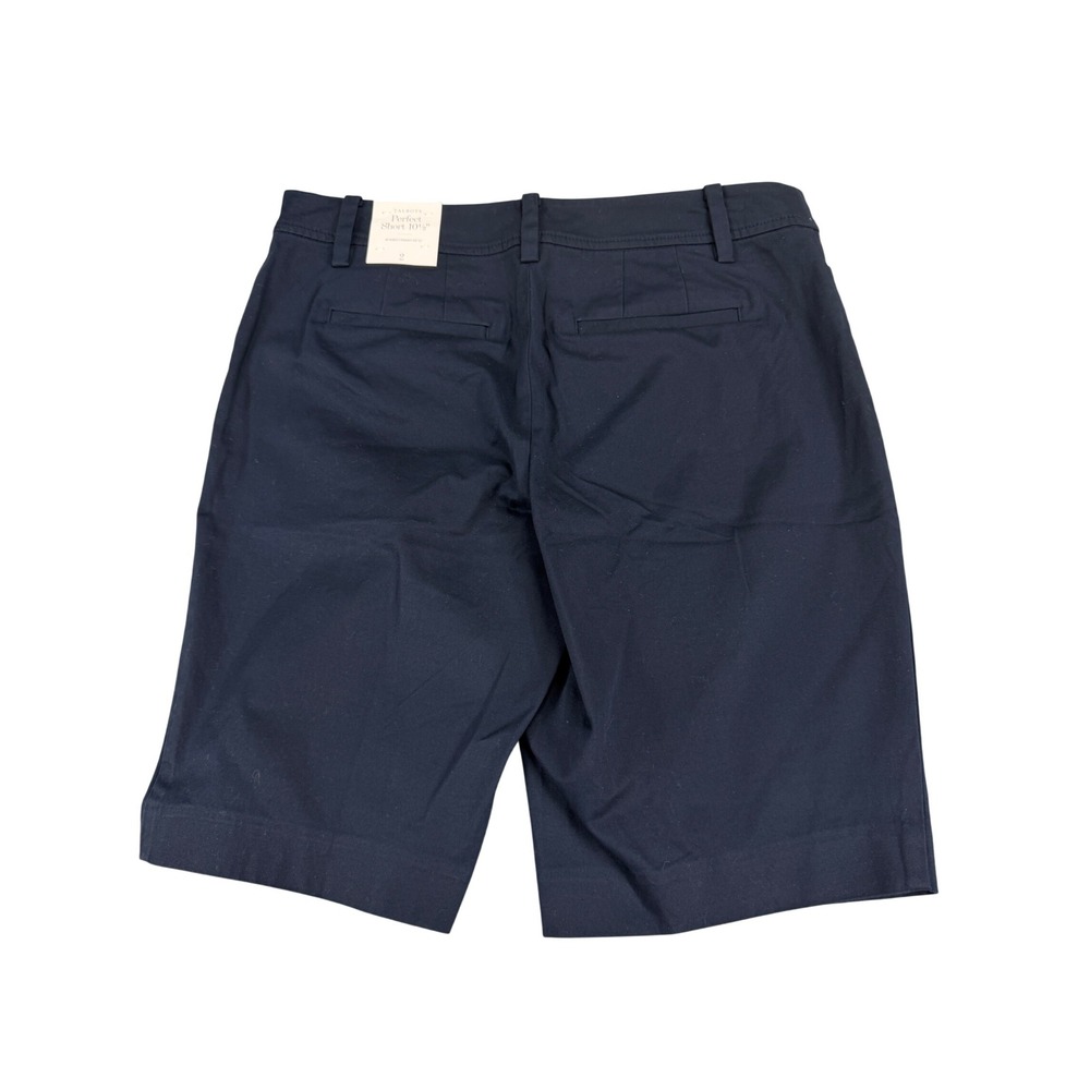 Talbots Perfect Short 10.5 Navy Blue Chino Shorts Womens 2 NWT 56744385